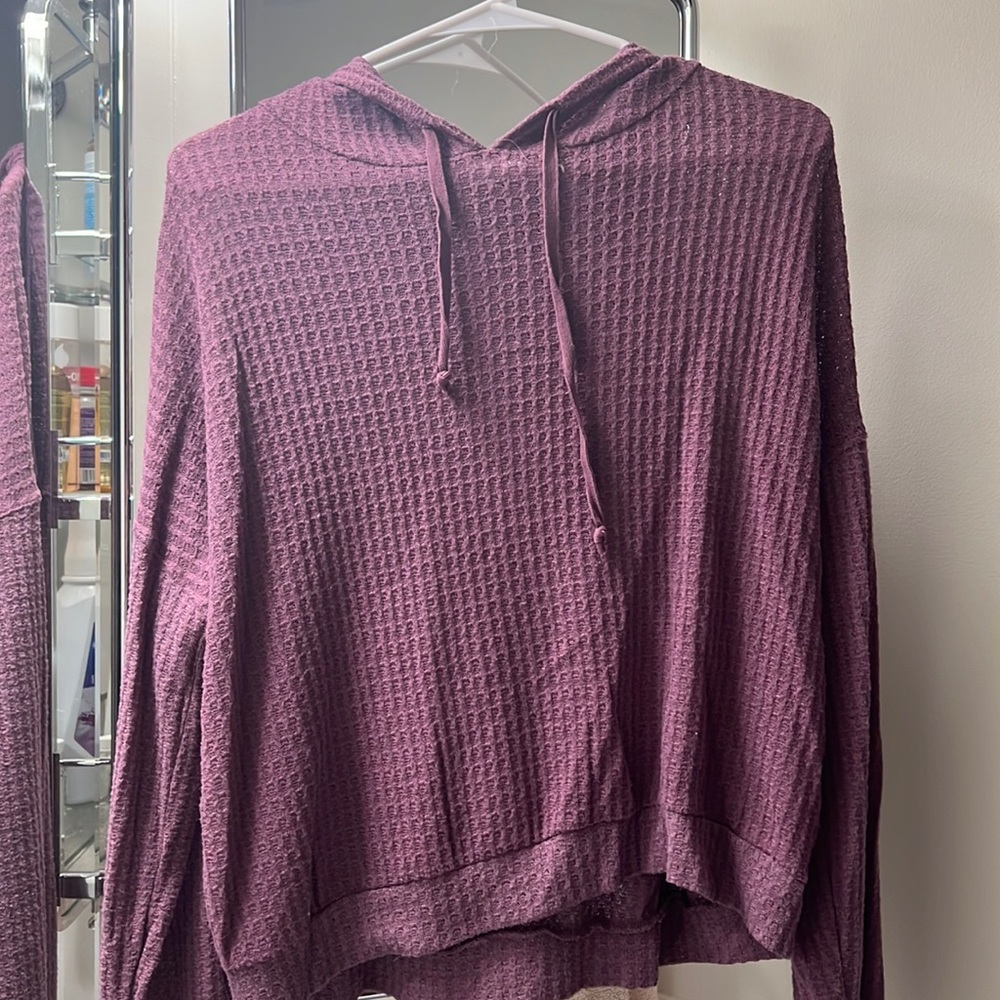 Purple long sleeve American eagle top
